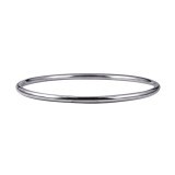 Sterling Silver Solid 3mm Round Golf Bangle 60mm