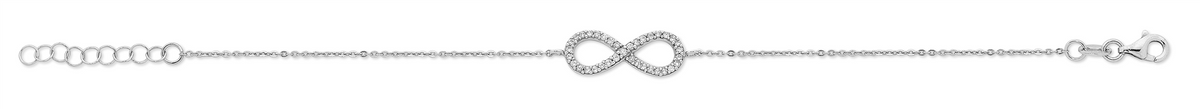 Sterling Silver Cubic Zirconia Infinity bracelet