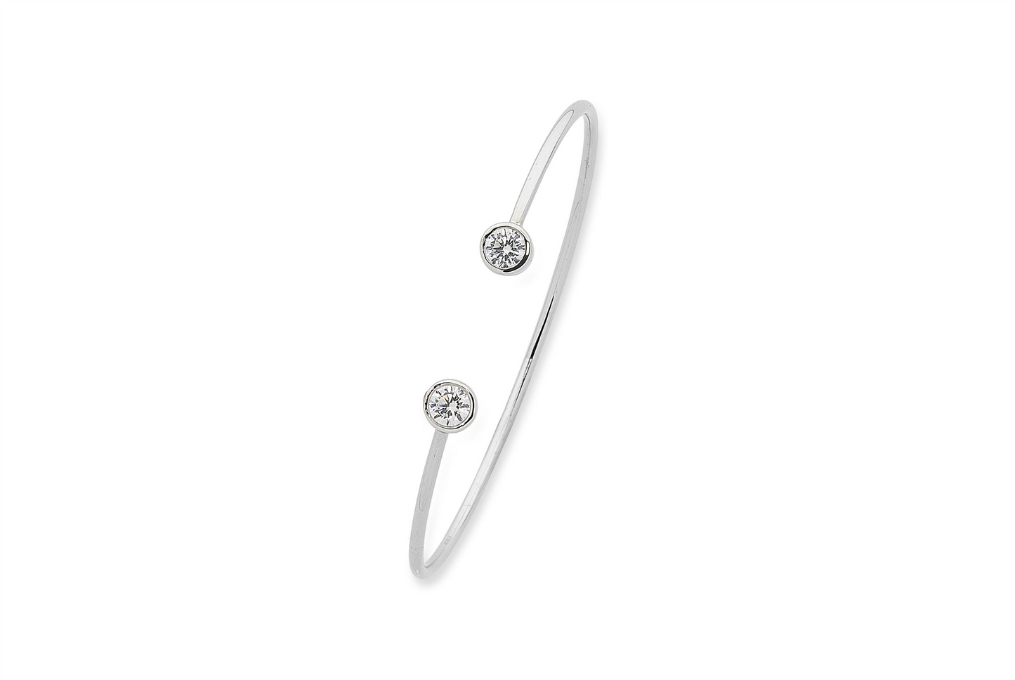 Sterling Silver Cubic Zirconia Bangle