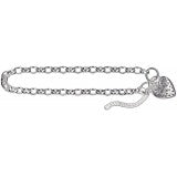 Sterling Silver Belcher Padlock Bracelet