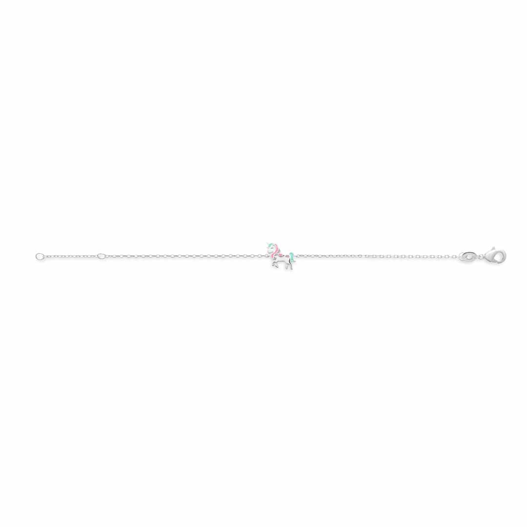 Sterling Silver Enamel Unicorn Bracelet