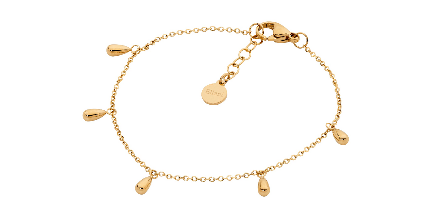 Stainless Steel Bracelet Tear Drops