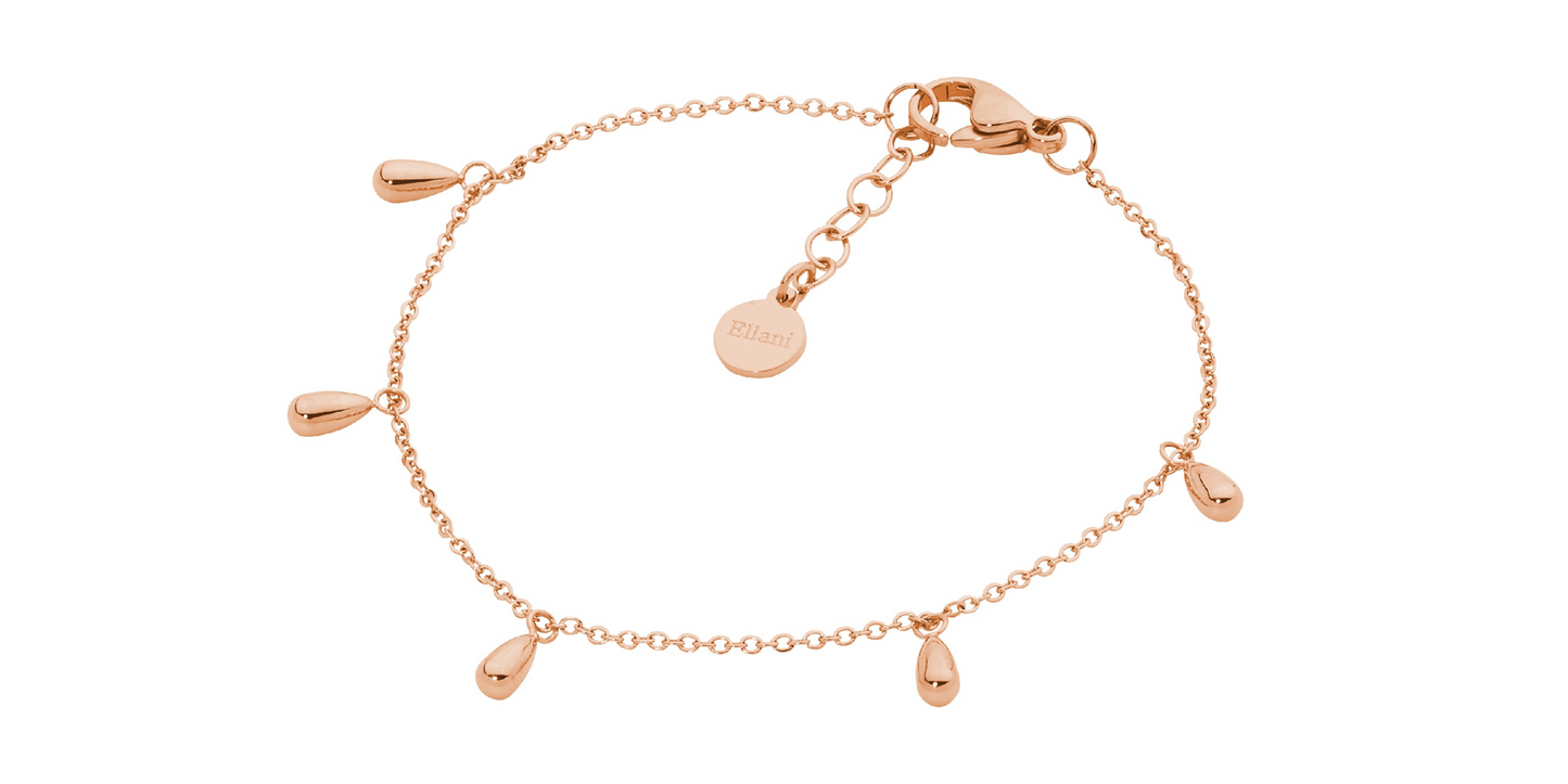 Stainless Steel Bracelet with Tear Drops