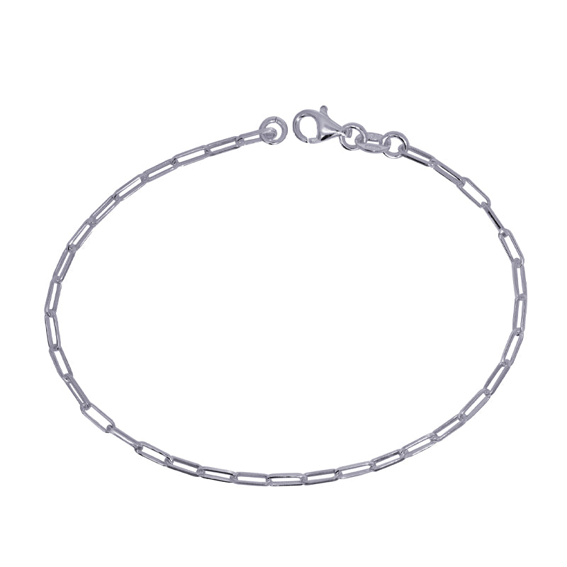 Sterling Silver Paperclip Link Bracelet