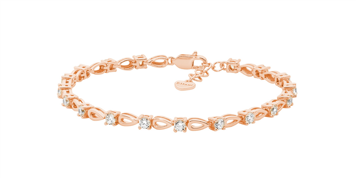 Sterling Silver Bracelet | Rose Gold Plating