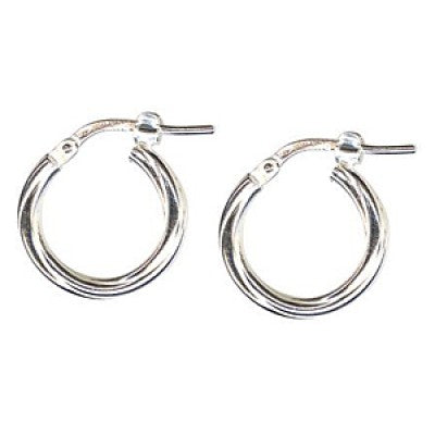 Sterling Silver Twist Hoops
