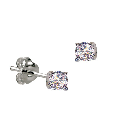 Sterling Silver 'April' Birthstone Earring