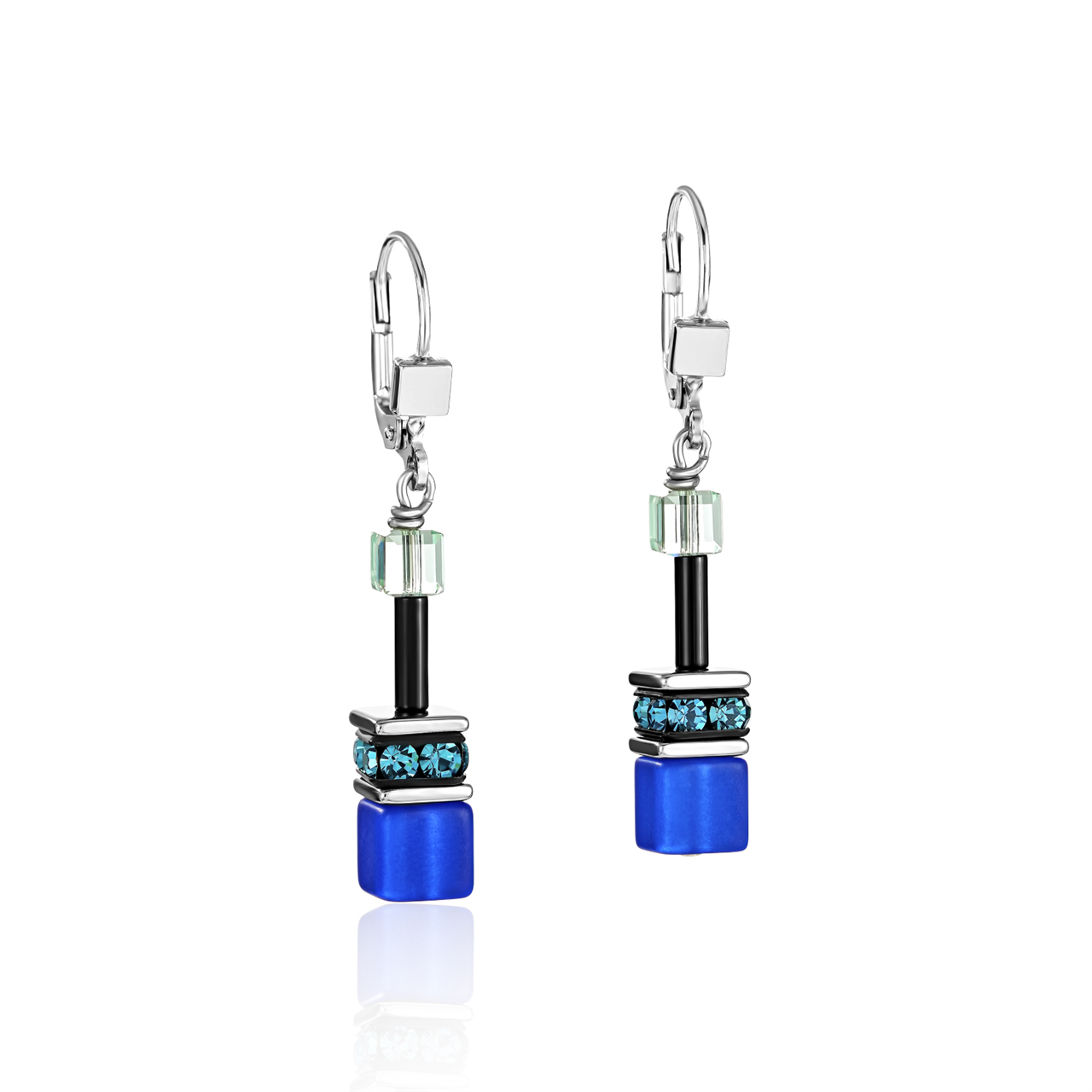 Coeur de Lion Geo Cube Earrings