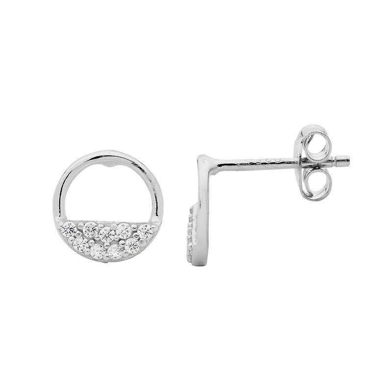 Sterling Silver Open Circle Studs