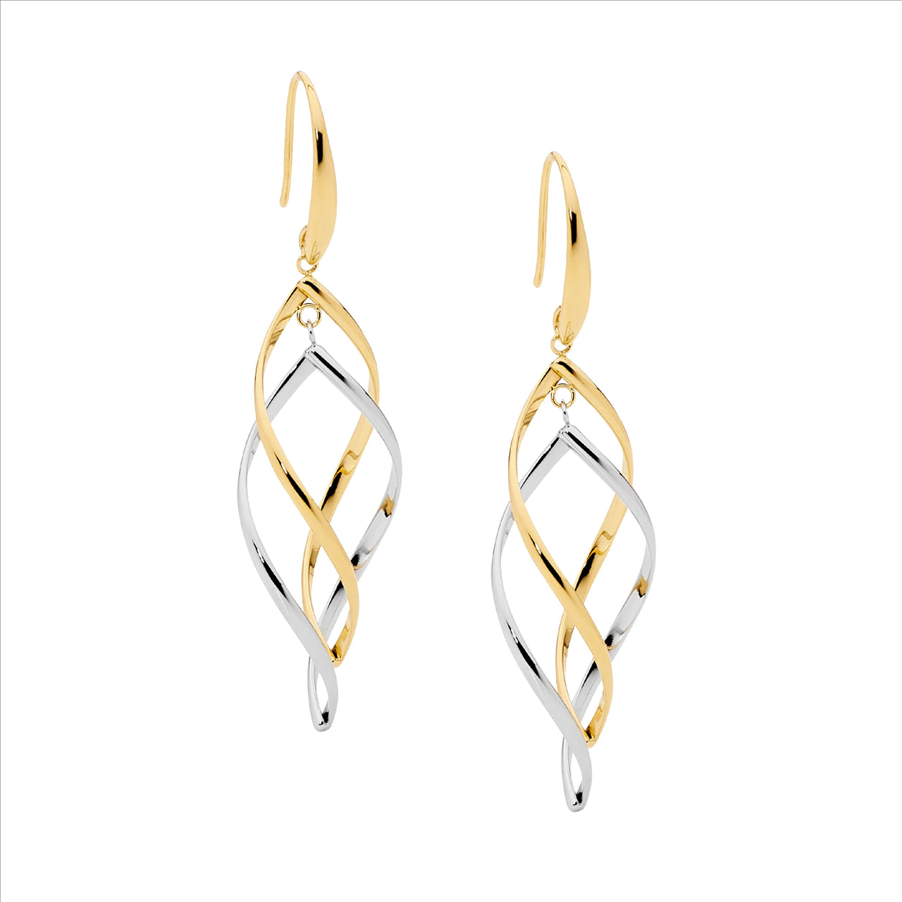 Stainless Steel Open Twist Earrings