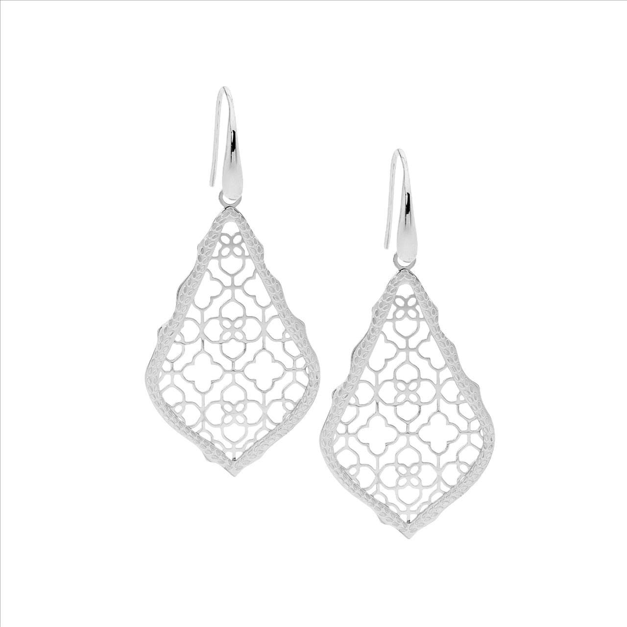 Stainless Steel Open Tear Shaped Earrings