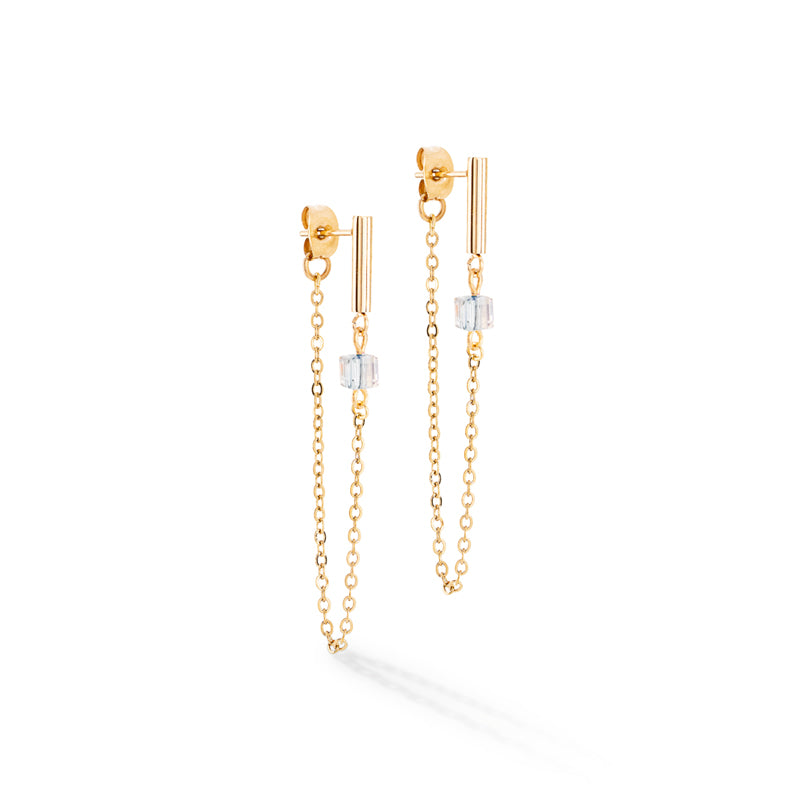Coeur de Lion Geo Cube Earrings