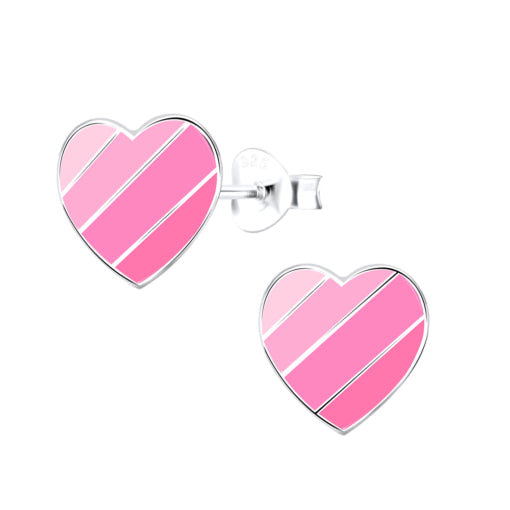 Sterling Silver Heart Studs