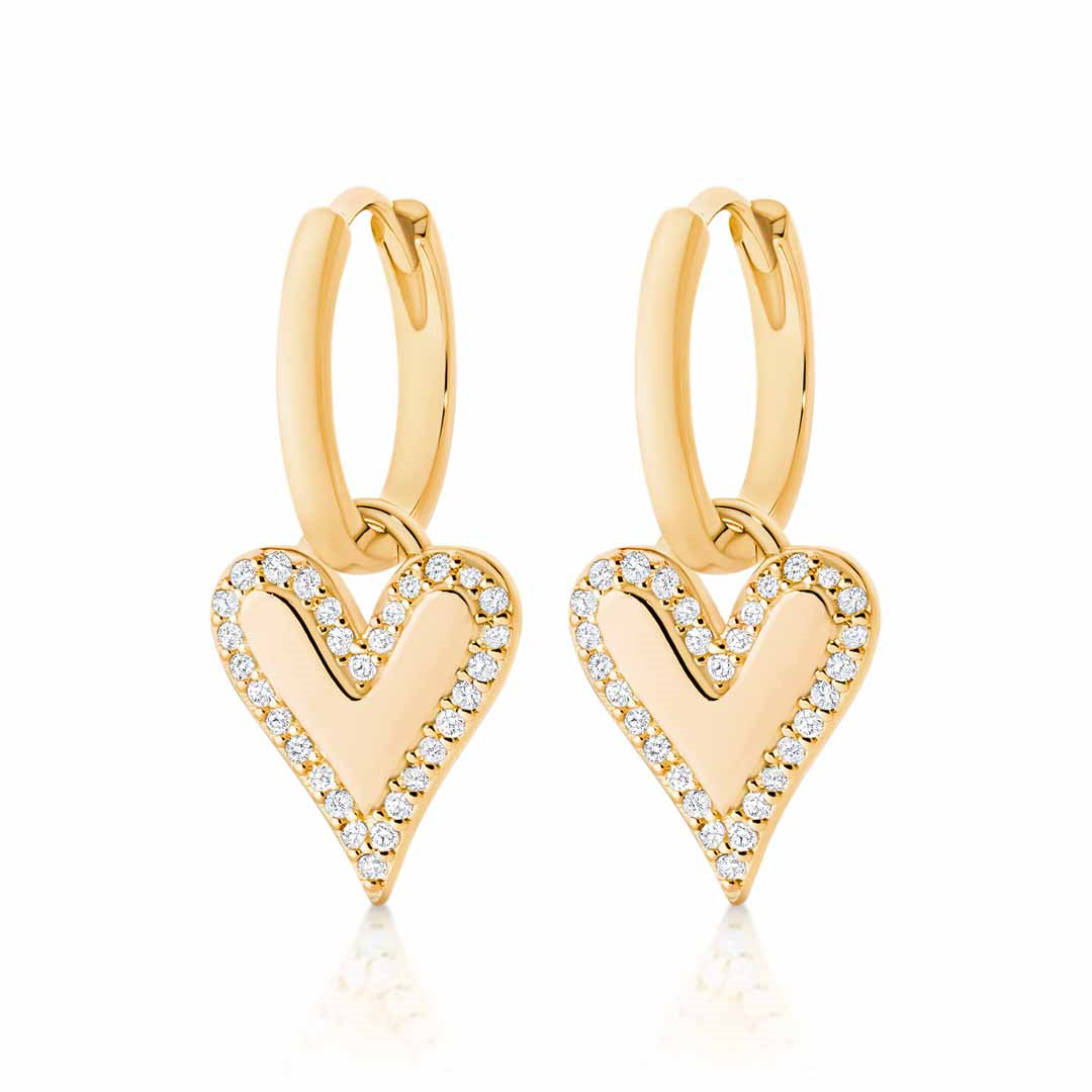 18ct Yellow Gold Plated Cubic Zirconia Earrings