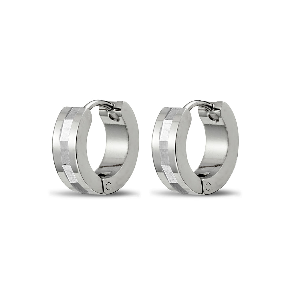 Stainless Steel Huggie Earrings