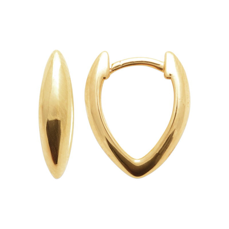 18ct Yellow Gold Plated Huggies