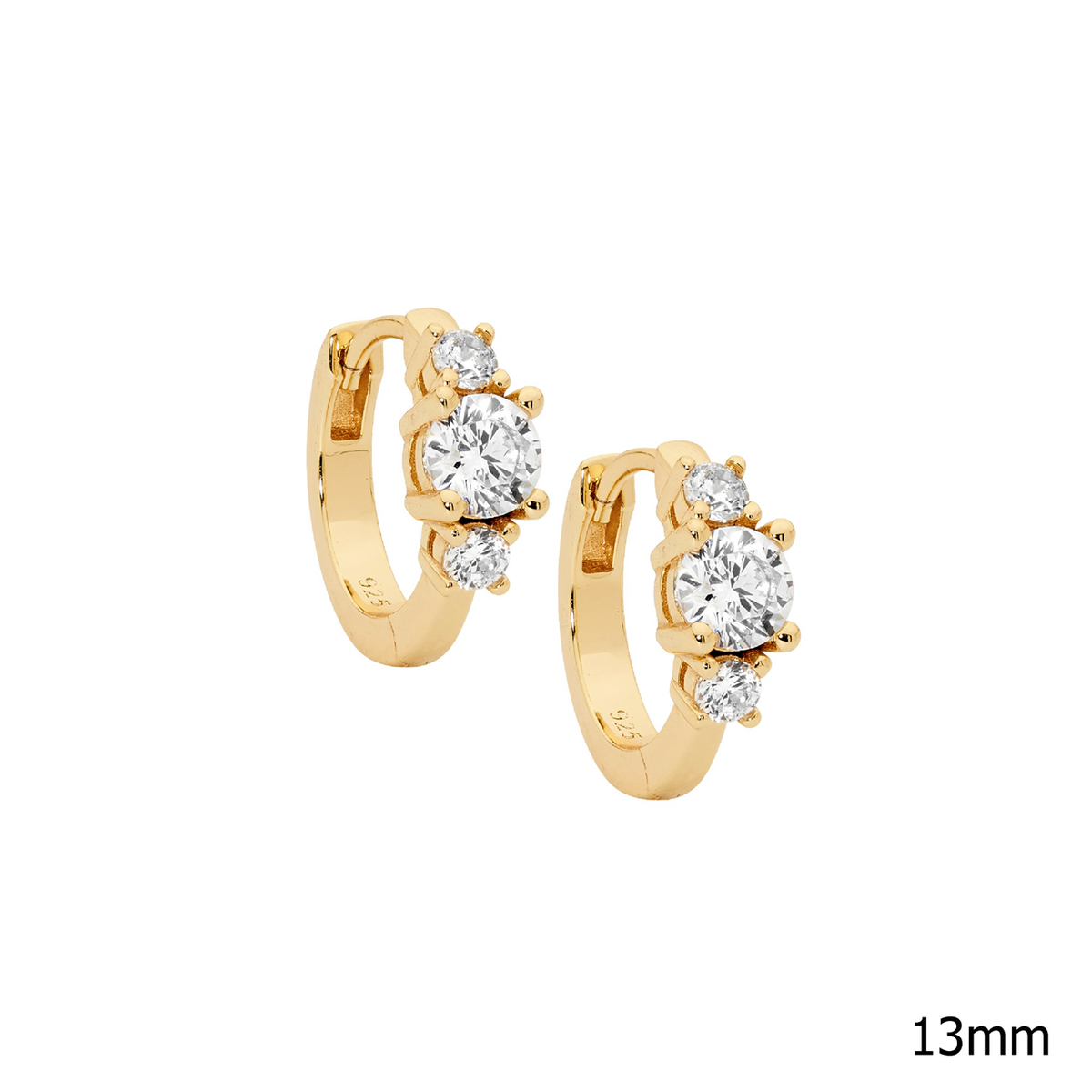 Sterling Silver Hoop Earrings | Gold Plating