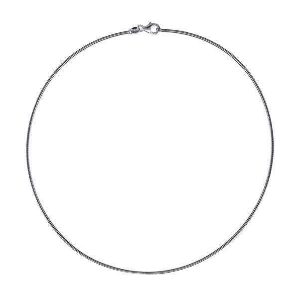 Sterling Silver 1.5mm Italian Omega Necklace