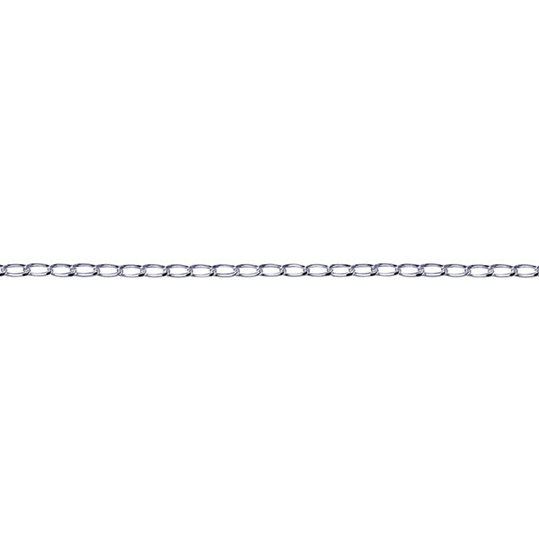 Sterling Silver diamond cut curb chain 40cm