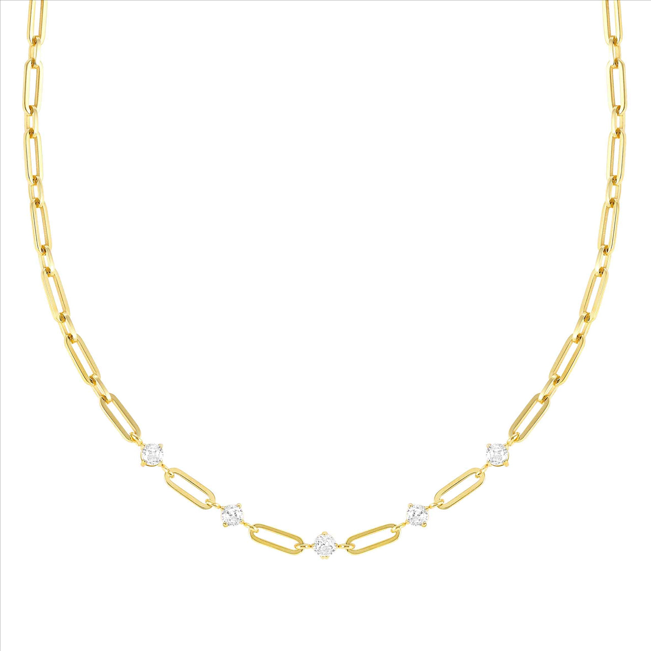 Chain Necklace with Cubic Zirconia