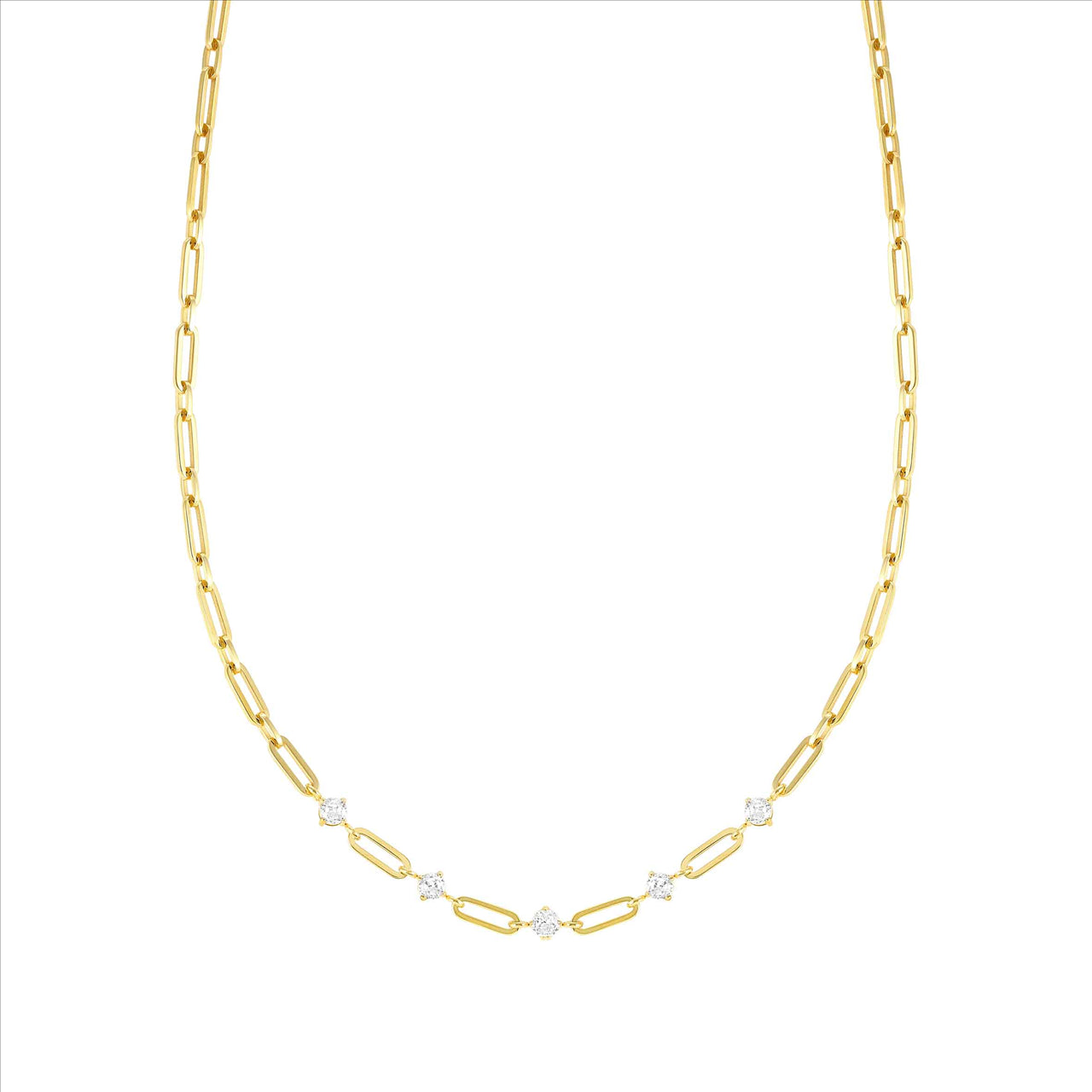Chain Necklace with Cubic Zirconia