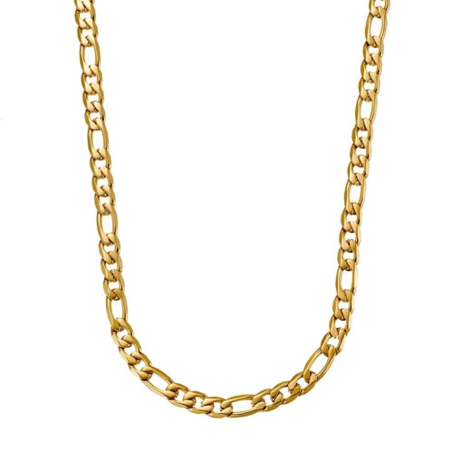 Stainless Steel Gold PLated Figaro Link Chain