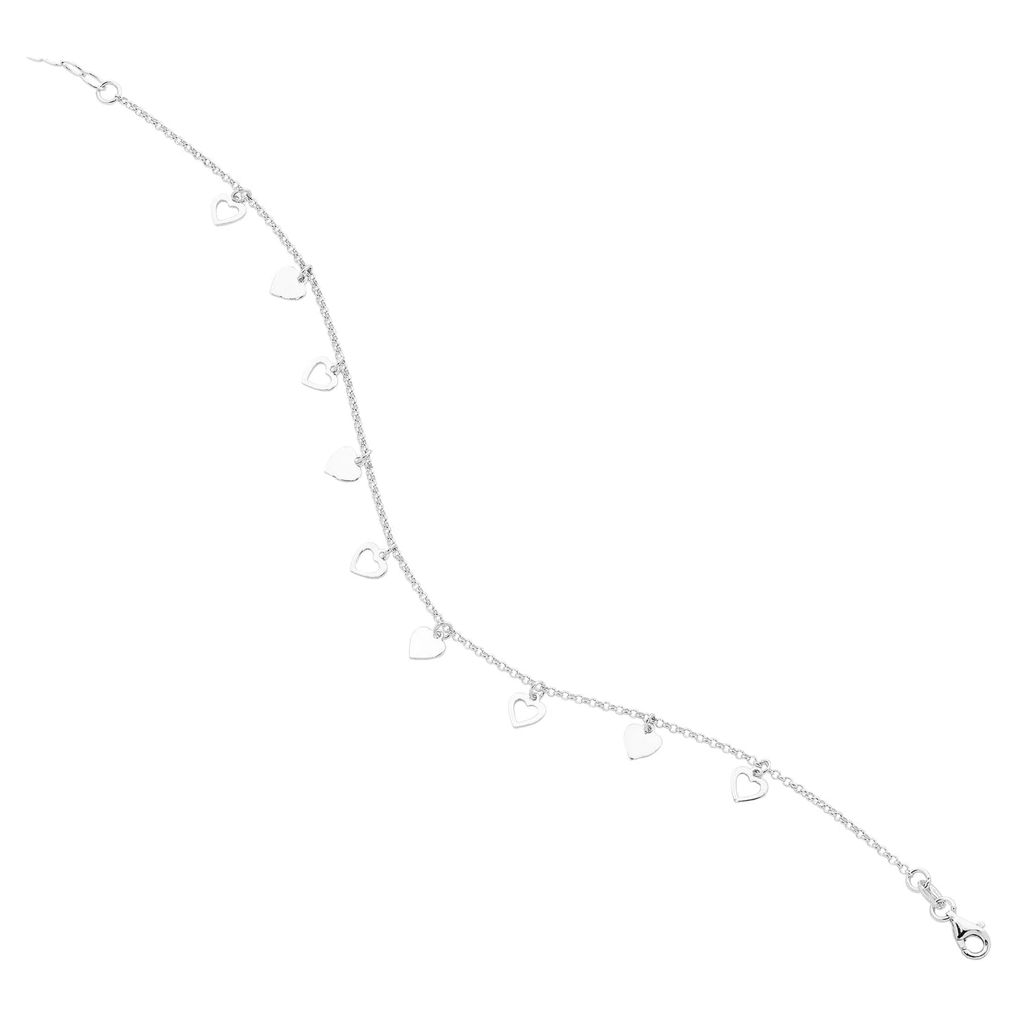 Sterling Silver Heart Anklet