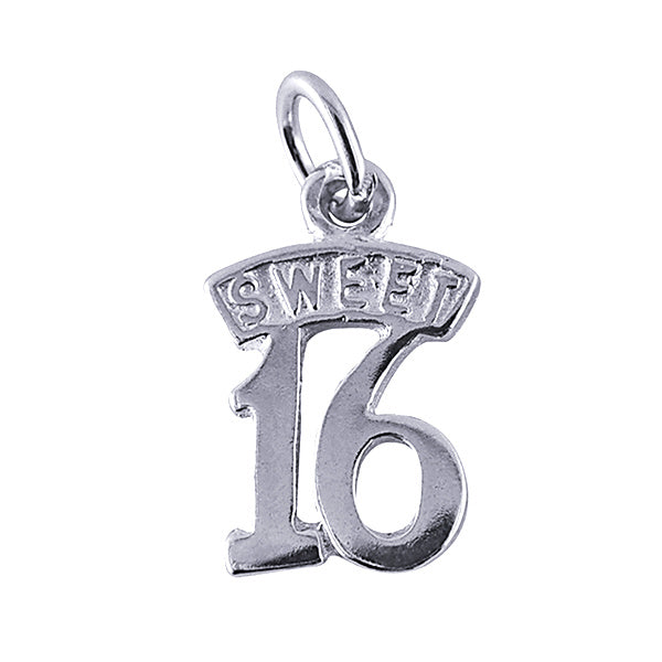 Sterling Silver Sweet 16 Charm