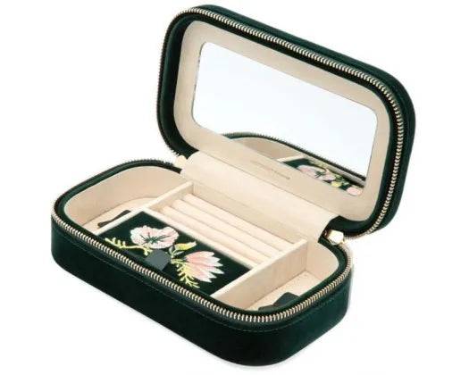 Zoe Travel Case with Zip | Forrest Green
