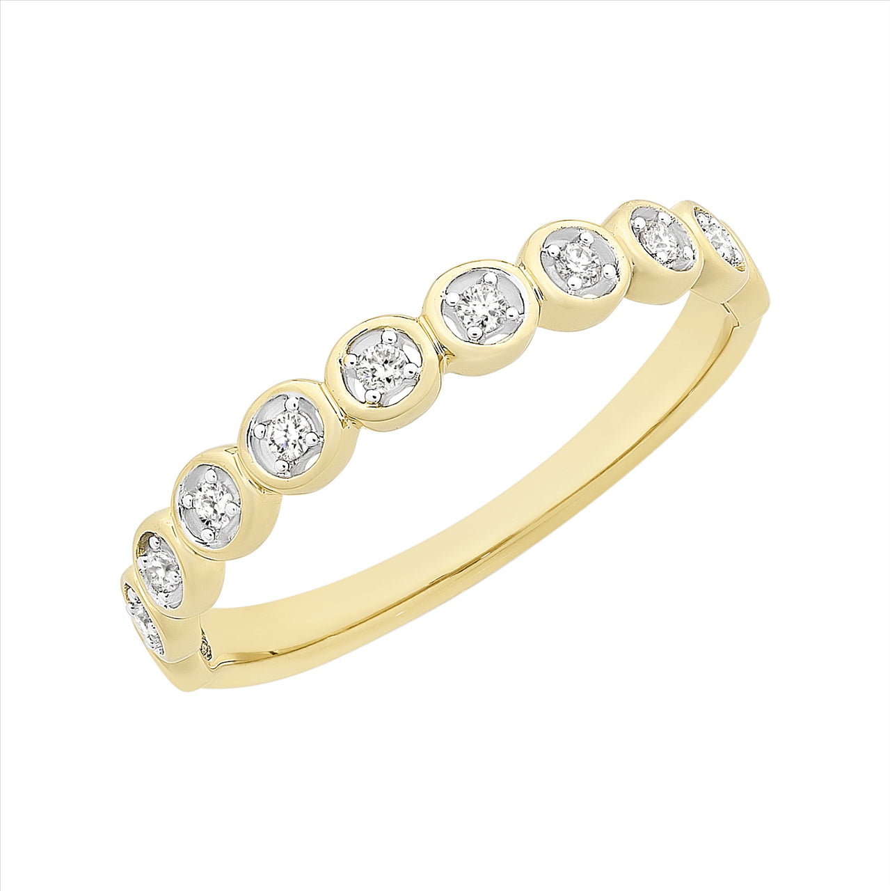 9ct Yellow Gold Diamond Dress Ring