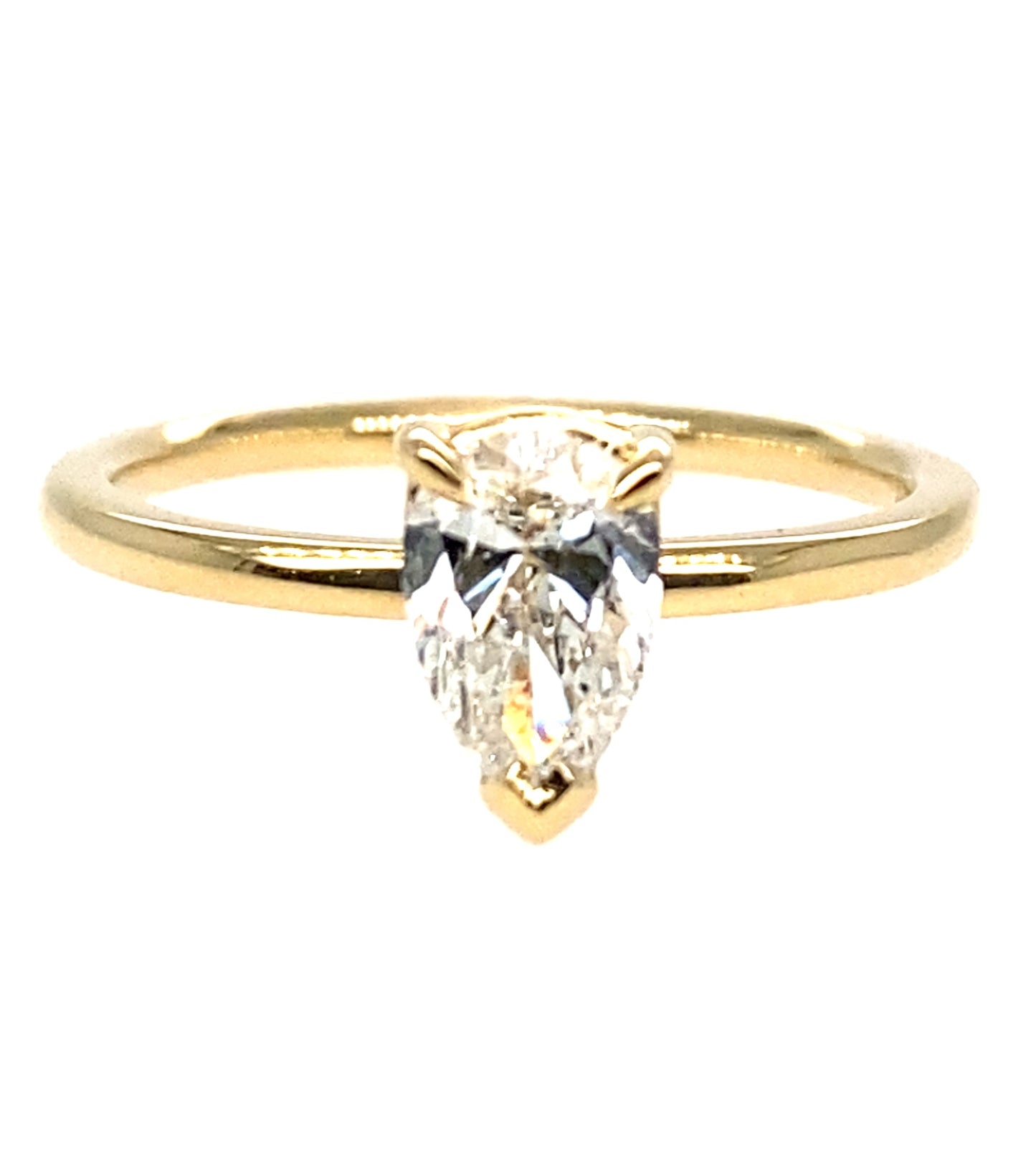 18ct Yellow Gold Pear Diamond Ring