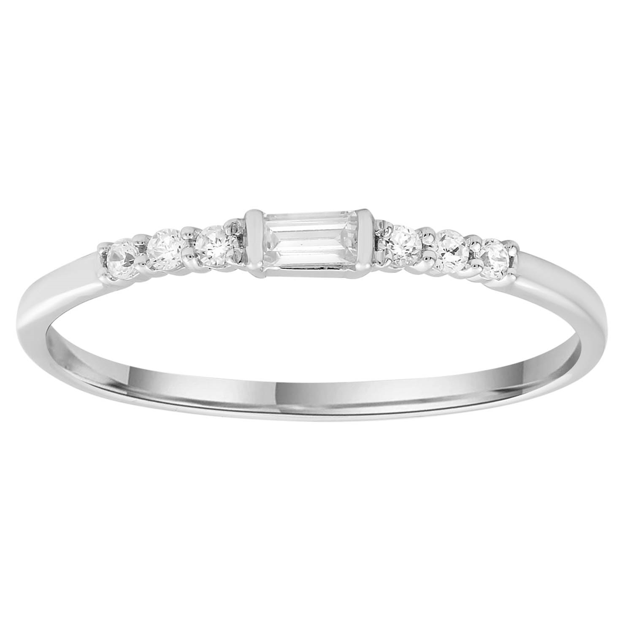 9ct White Gold Diamond Ring | 0.12ct HI I1