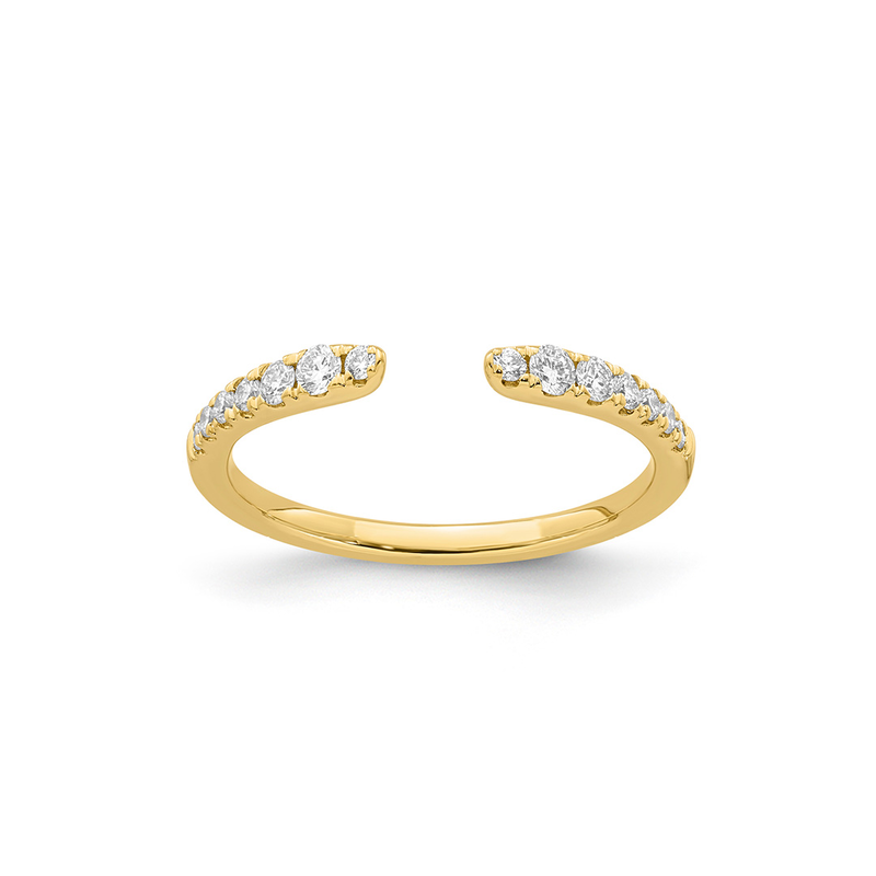 9ct Yellow Gold Diamond Open Ring