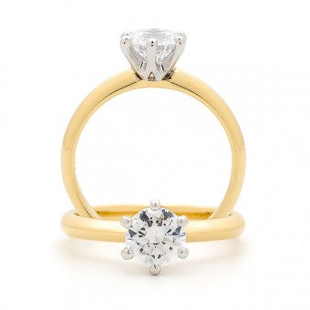 18ct Yellow Gold Diamond Engagement Ring