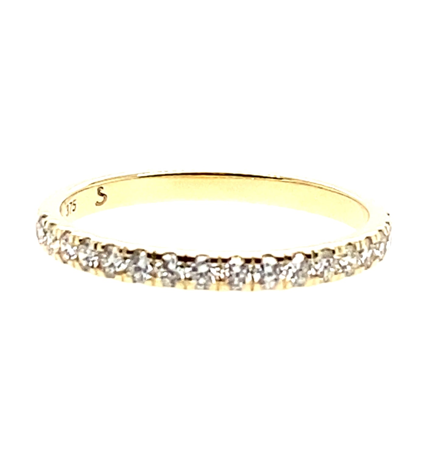 9ct Yellow Gold Diamond Set Ring
