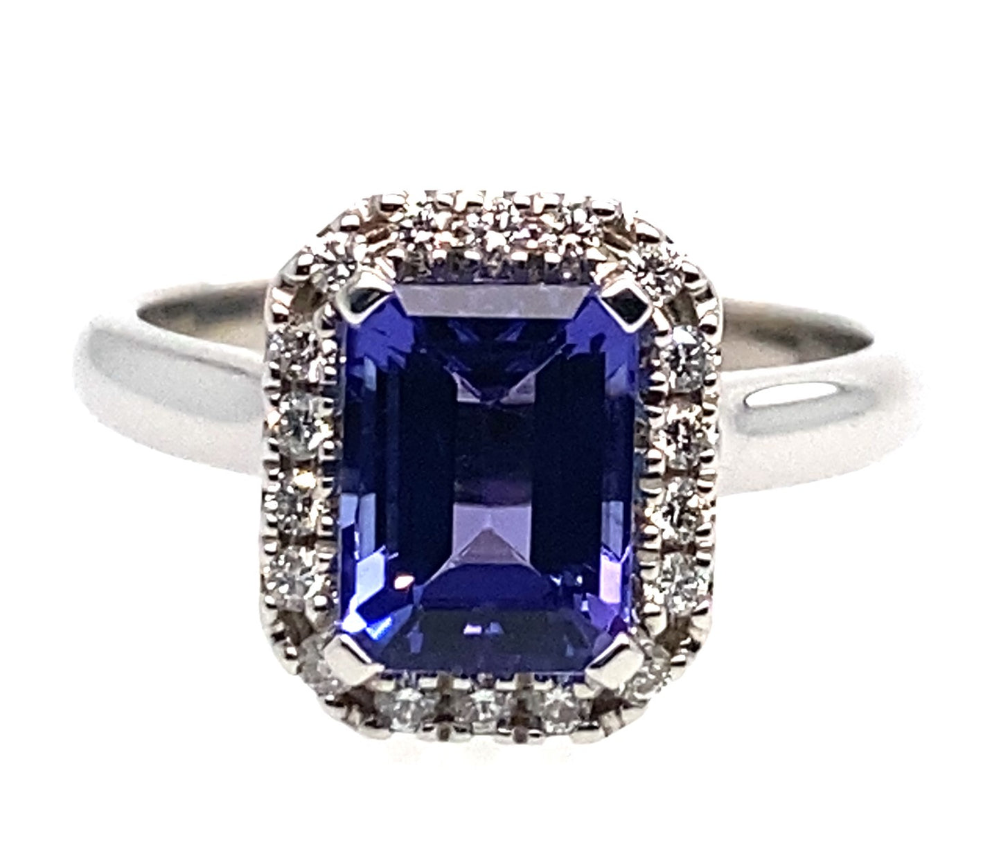 18ct White Gold Dimaond and Tanzanite Ring