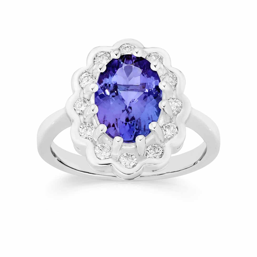 18ct White Gold Tanzanite Ring