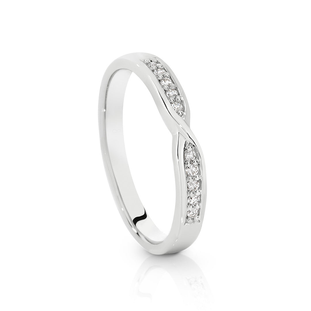 9ct White Gold Diamond Anniversary Ring