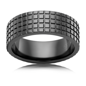 Zirconium Faceted Wedder