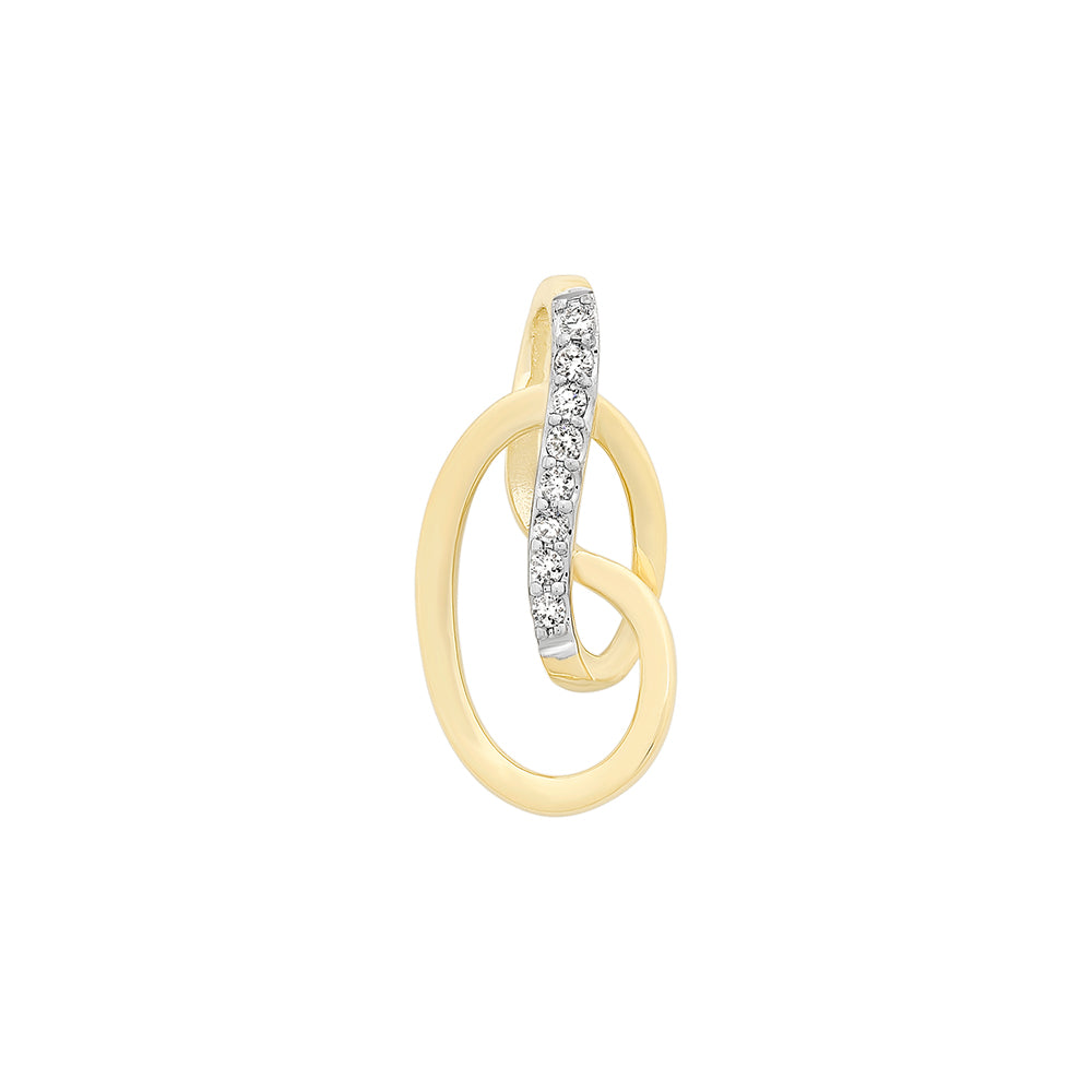 9ct Yellow Gold Diamond Pendant