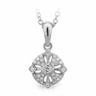 9ct Yellow Gold Diamond Pendant