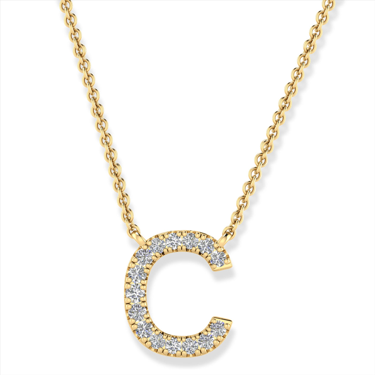 9ct Yellow Gold Diamond Pendant