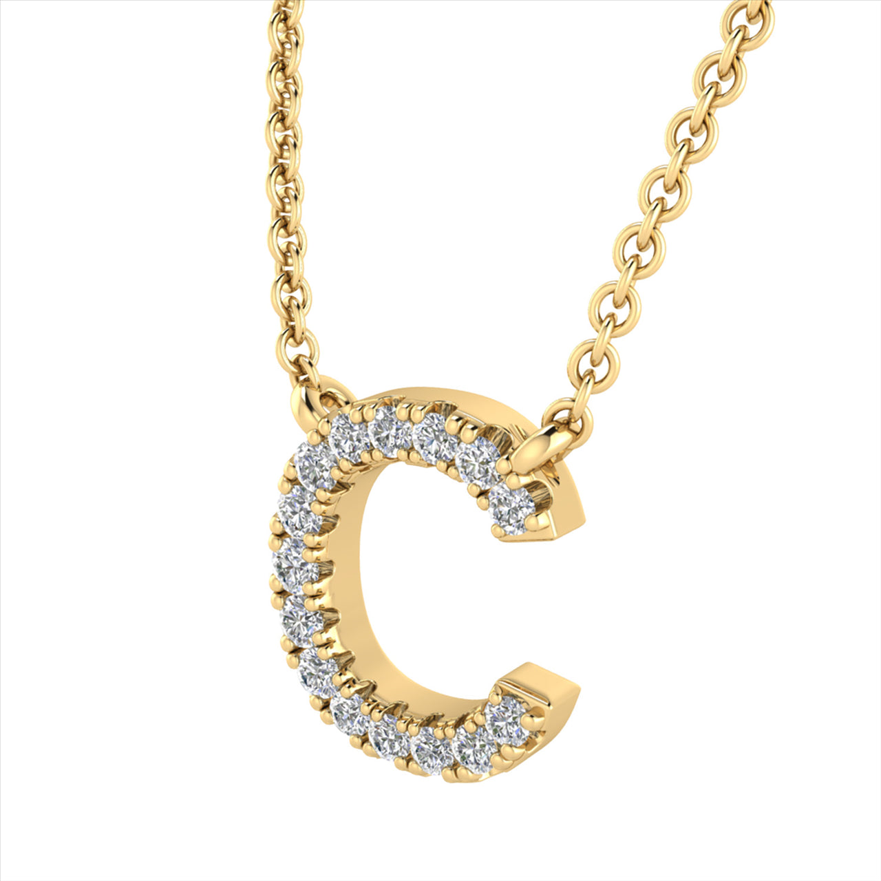 9ct Yellow Gold Diamond Pendant