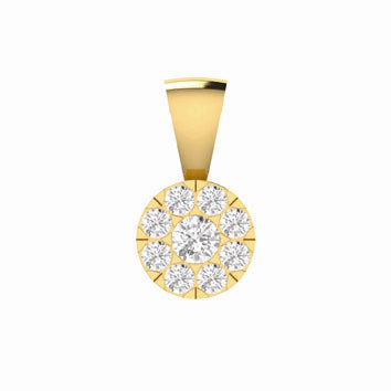 9ct Yellow Gold Diamond Pendant