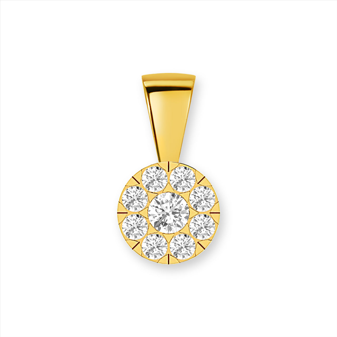 9ct Yellow Gold Diamond Pendant