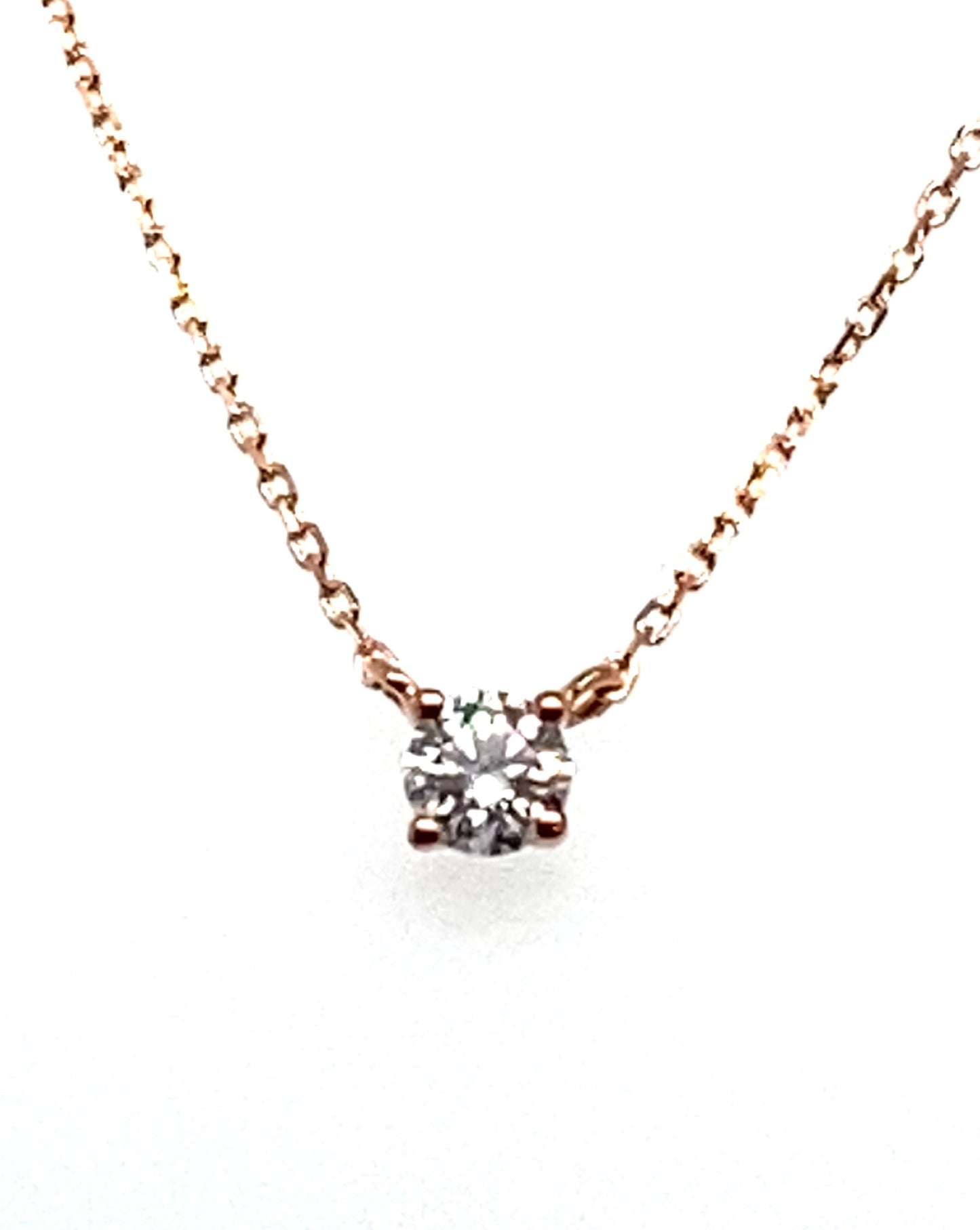 9ct Rose Gold Diamond Pendant