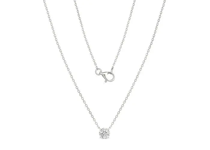 9ct White Gold Diamond Necklace