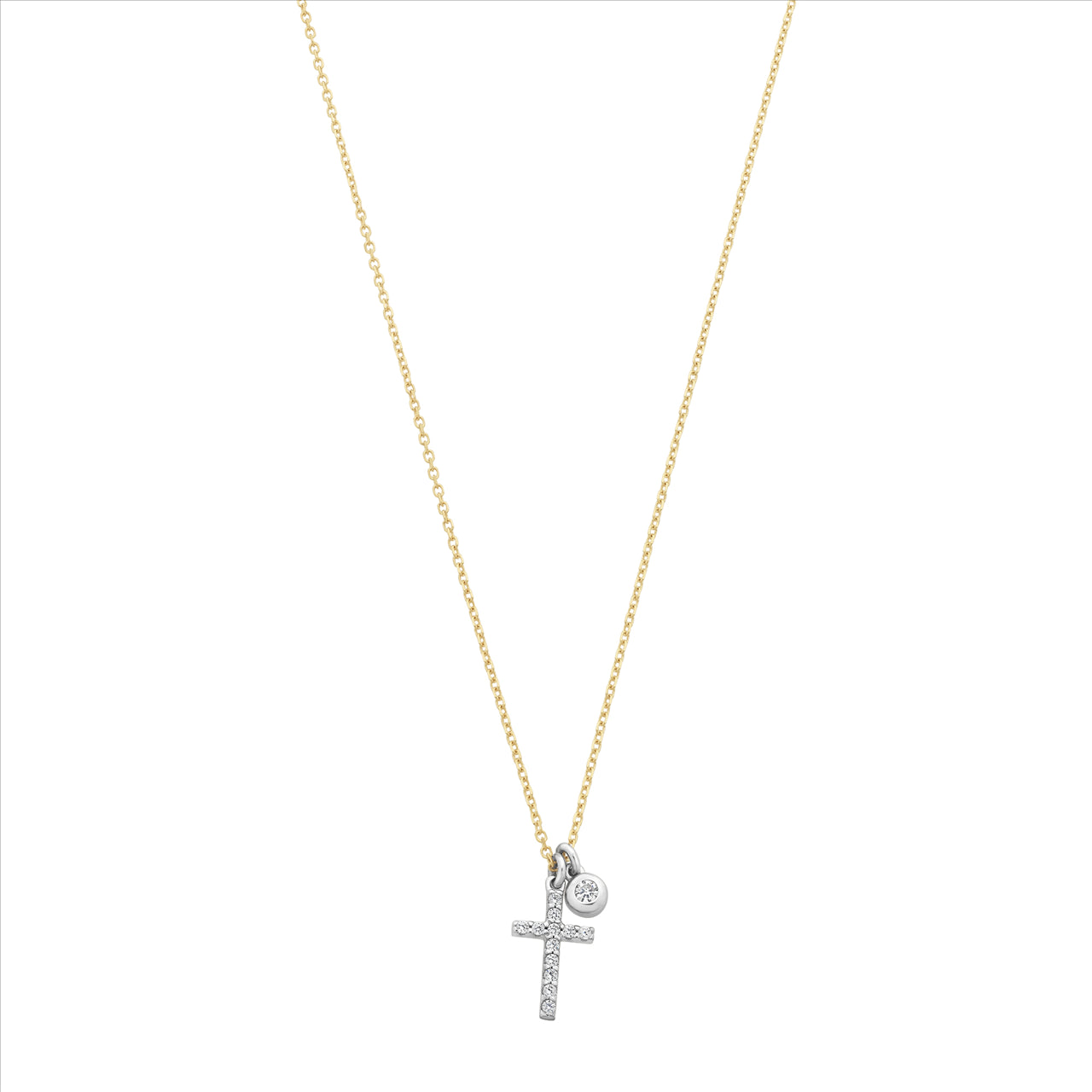 9ct White Gold Cross Pendant