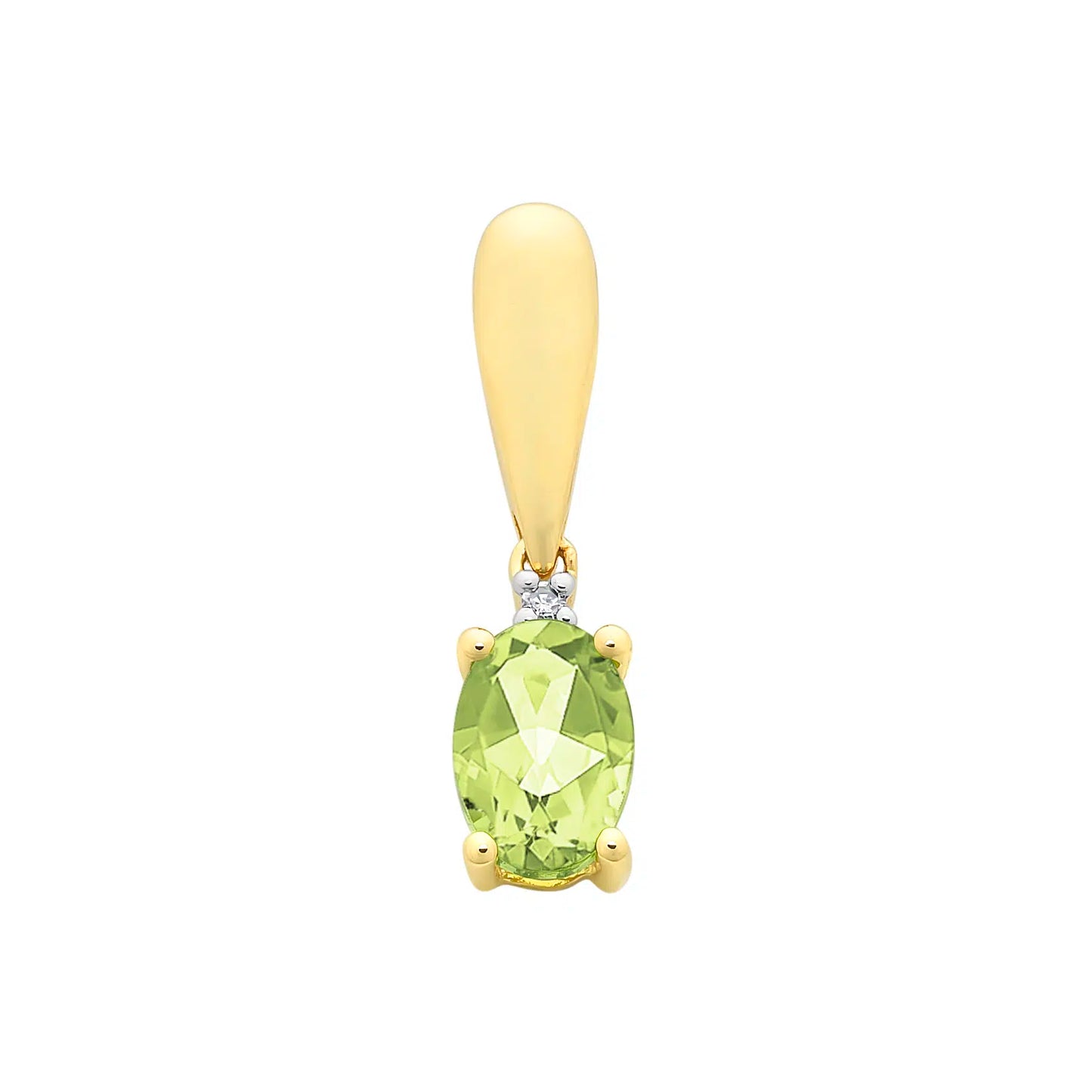 9ct Yellow Gold Peridot Pendant