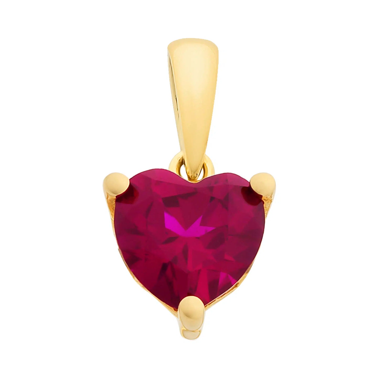 9ct Yellow Gold Ruby Pendant